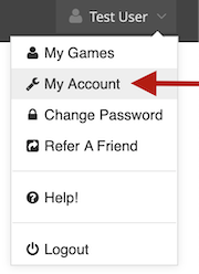 How to access my account from dropdown menu