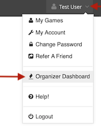 How to Access Organizer Dashboard from User Dropdown